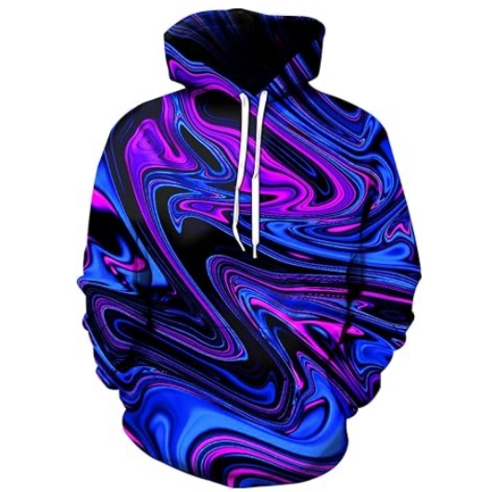 3D Print Pullover Hoodie Sweatshirt Women /Men Purple